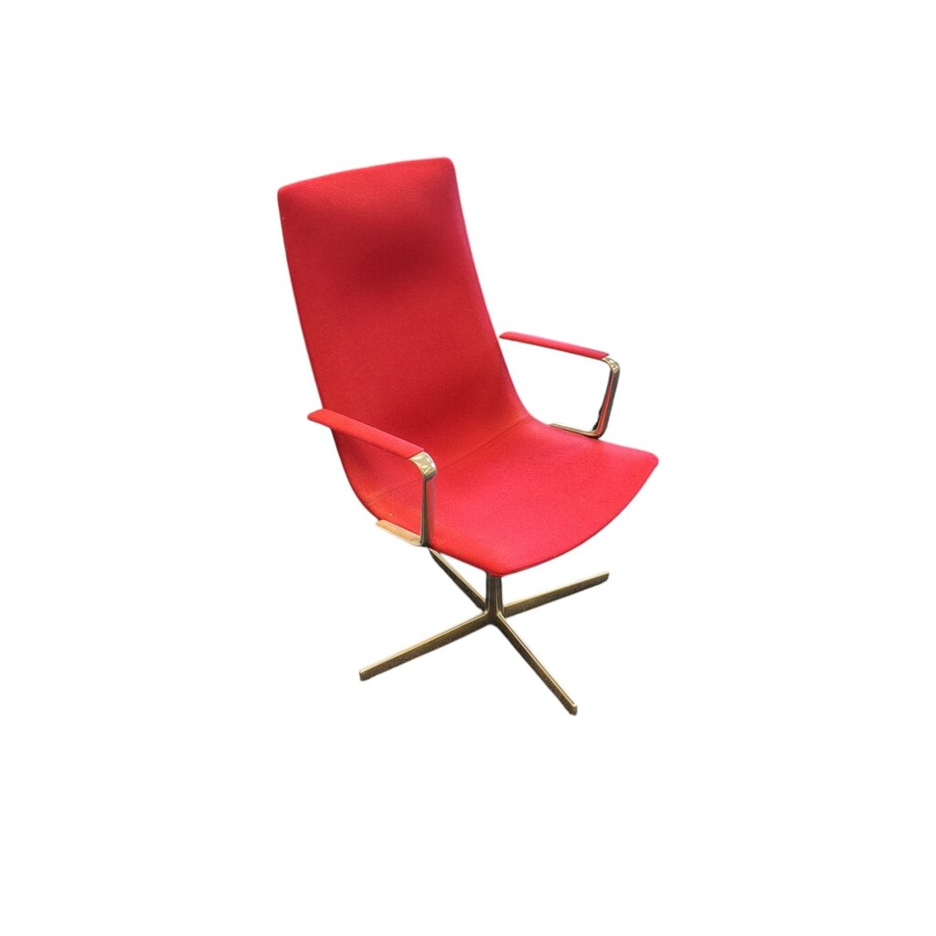 Arper Catifa 70 Design Fauteuil Donker Roze Chroom