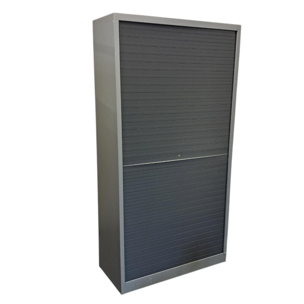 Kinnarps Rolluik Kast Zilvergrijs Donkergrijs H197xB100xD45