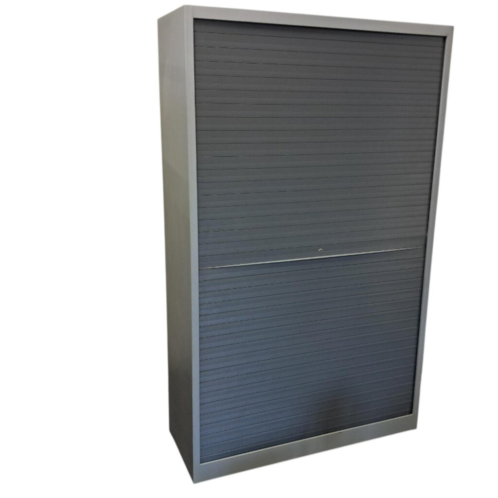 Kinnarps Rolluik Kast Zilvergrijs Donkergrijs H197xB120xD45