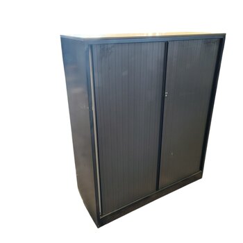 Ahrend Roldeurkast Zwart Lichtgrijs 144 x 120 x 45 B-keus