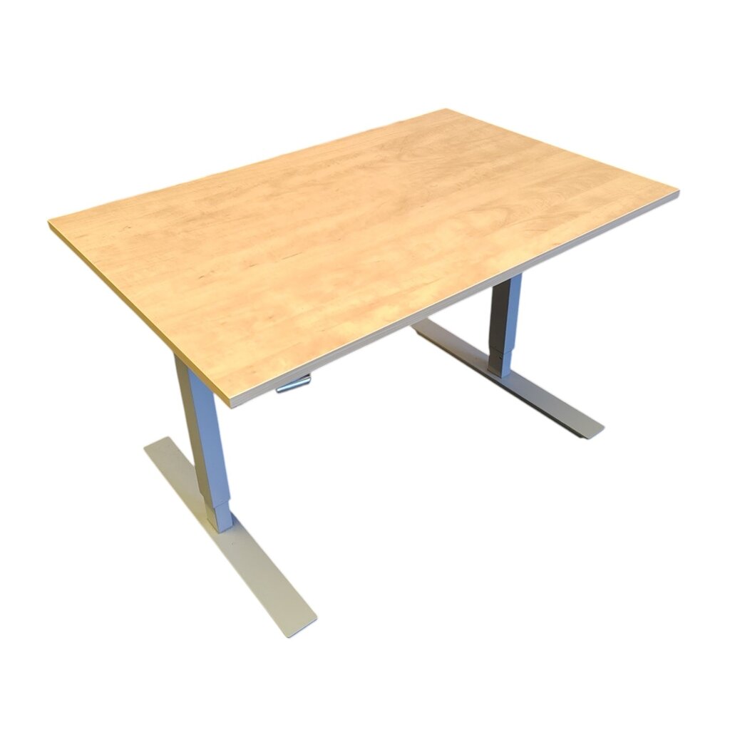 Zit Sta Slingerbureau Zilvergrijs Ahorn B120xD80