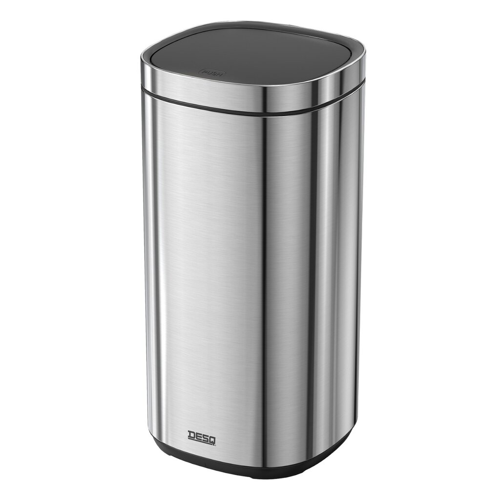 Desq Prullenbak Touch RVS Softclose 50 Liter Zilvergrijs
