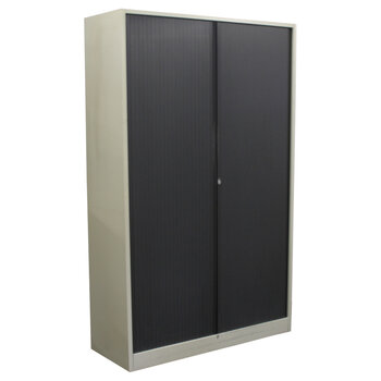 Roldeurkast Lichtgrijs Zwart 195 x 120 x 45 B-Keus