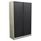  Roldeurkast Lichtgrijs Zwart 195 x 120 x 45 B-Keus