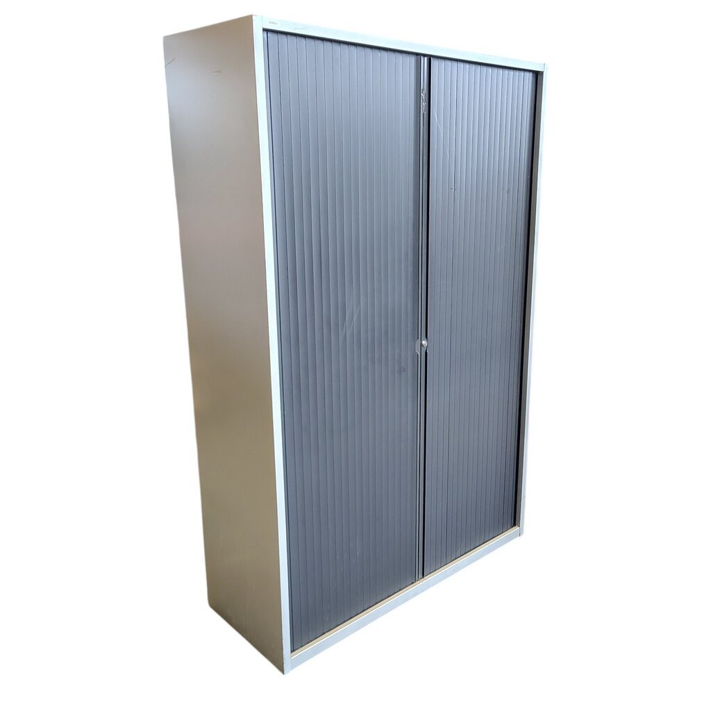 Roldeurkast Zilvergrijs Zwart Extra Breed H195xB125xD50