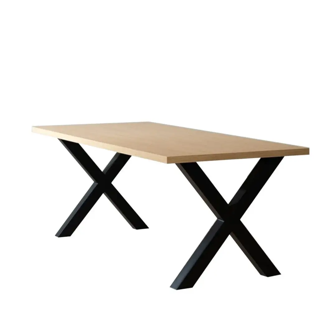 MN Kopenhagen X-poot Vergadertafel Extra Dik Blad B220xD90