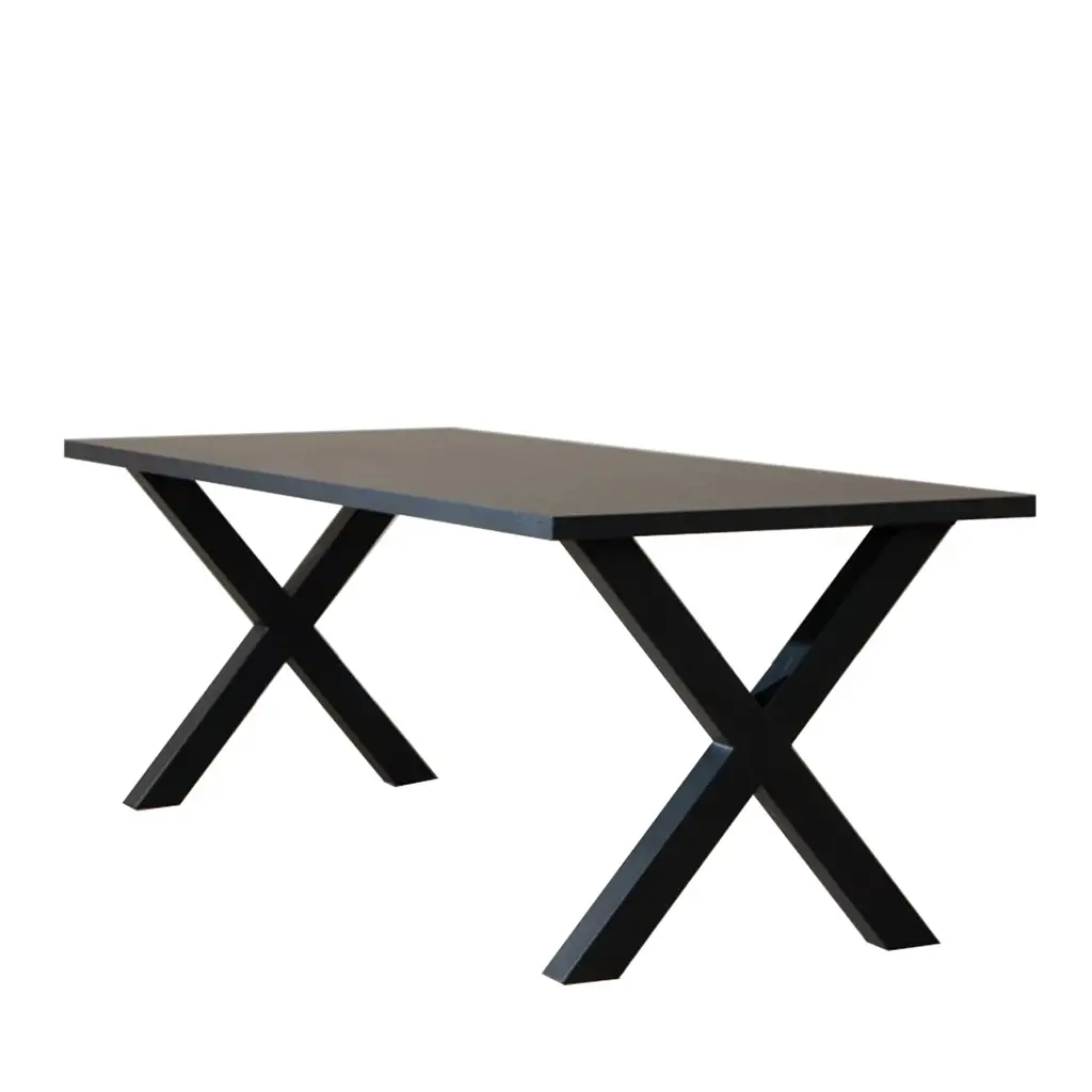 MN Kopenhagen X-poot Vergadertafel Extra Dik Blad B220xD90