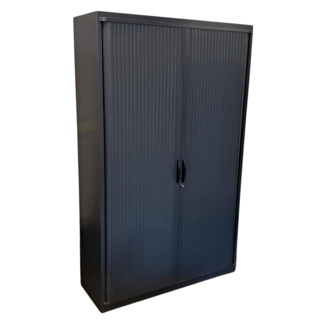 Steelcase Roldeurkast Zwart 198 x 120 x 43