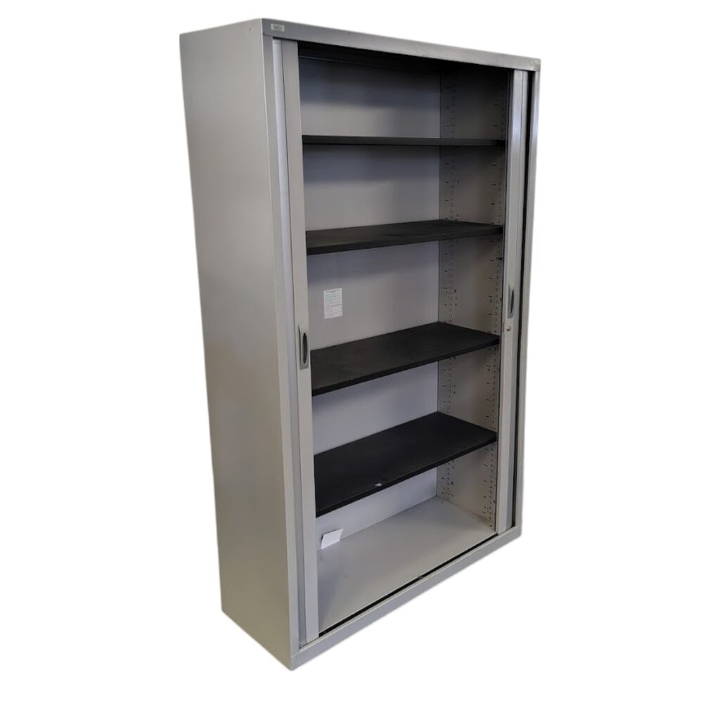 NG Roldeurkast Zilvergrijs H195 x B120 x D45 B-keus