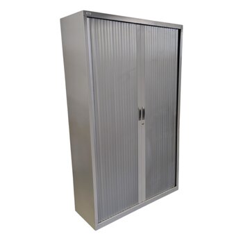 NG Roldeurkast Zilvergrijs H195 x B120 x D45 B-keus