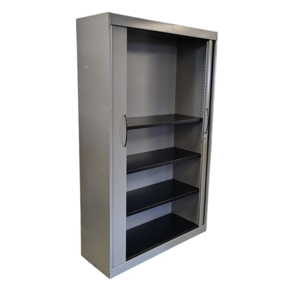 Roldeurkast Zilvergrijs H198 x B120 x D45 3LB B-keus