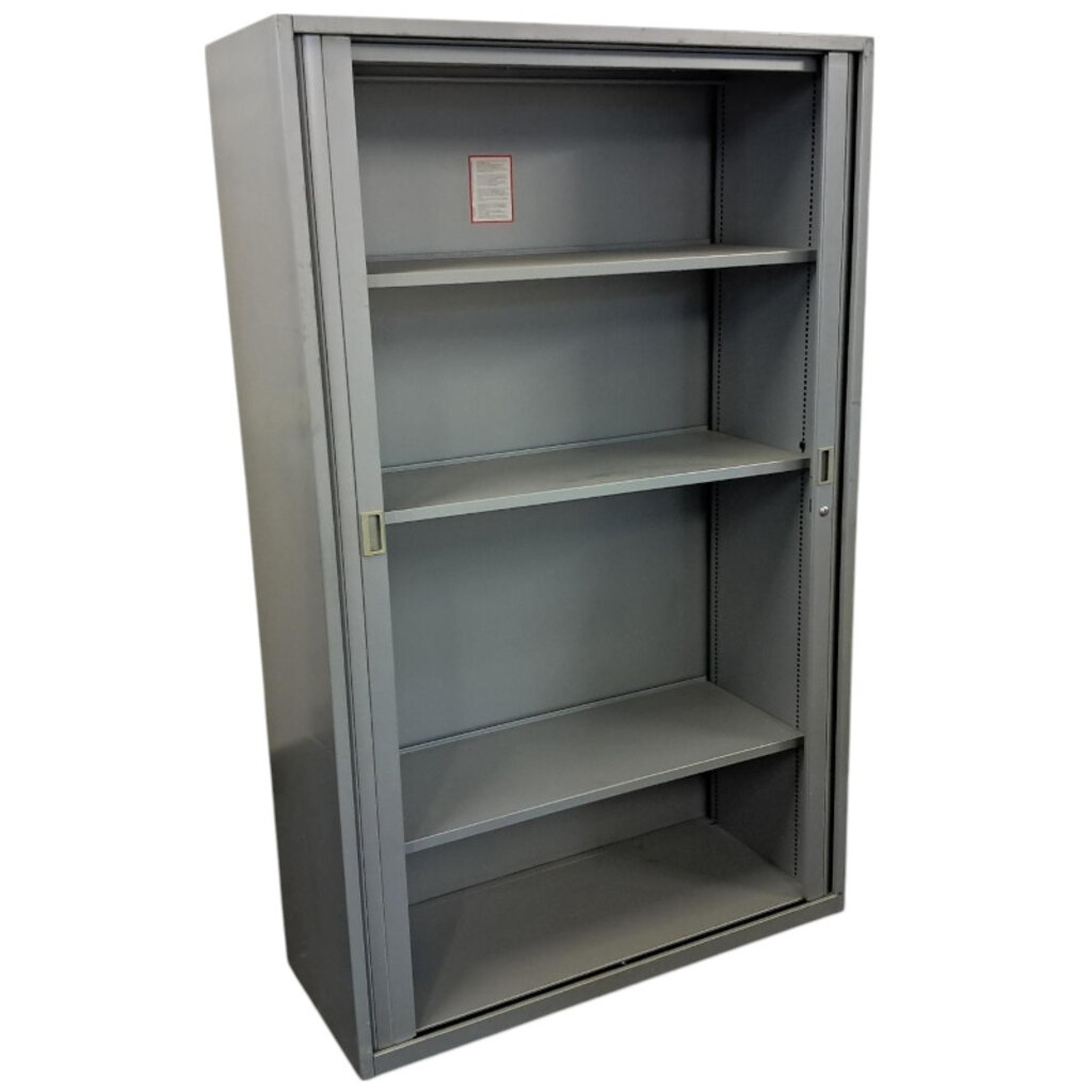 Gispen Meta Roldeurkast Zilvergrijs Kunststof Deuren H195xB120xD47  B-keus