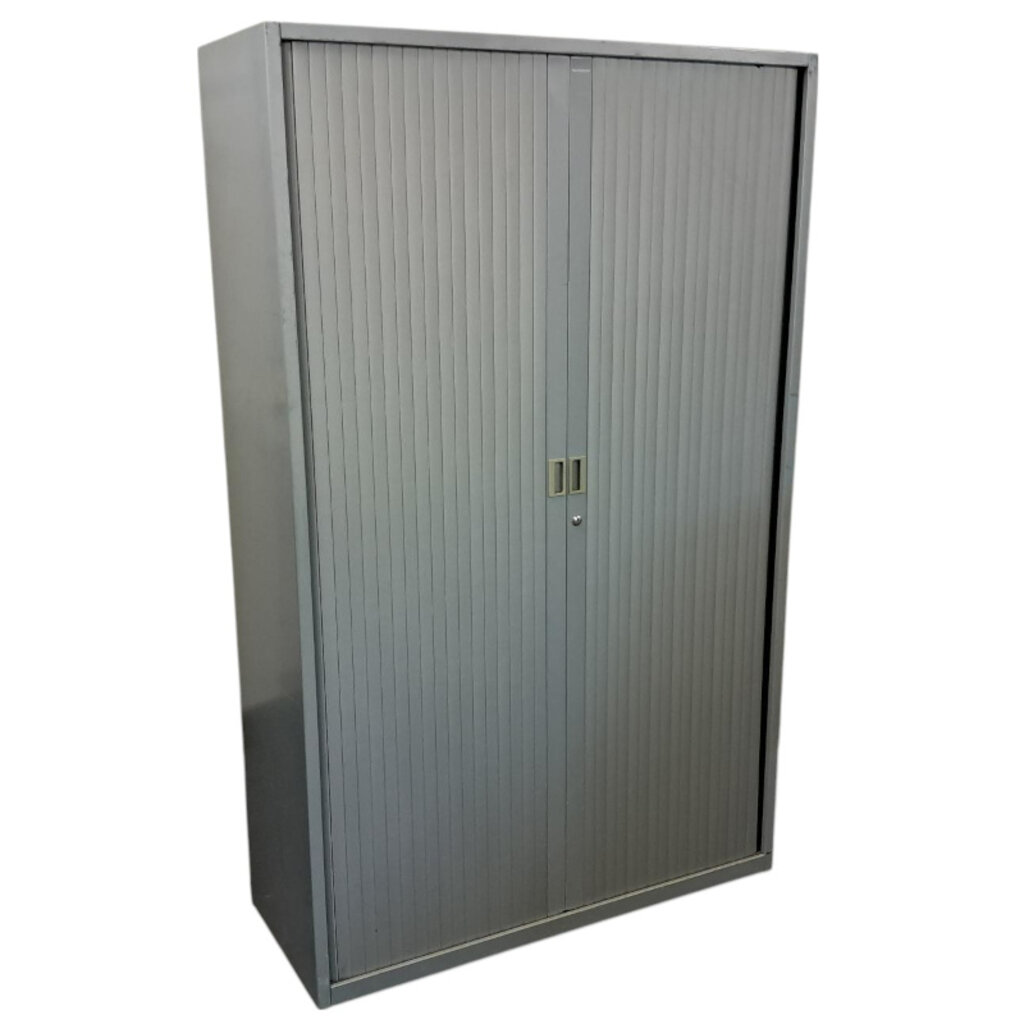 Gispen Meta Roldeurkast Zilvergrijs Kunststof Deuren H195xB120xD47  B-keus