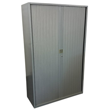 Gispen Meta Roldeurkast Zilvergrijs Kunststof Deuren H195xB120xD47  B-keus