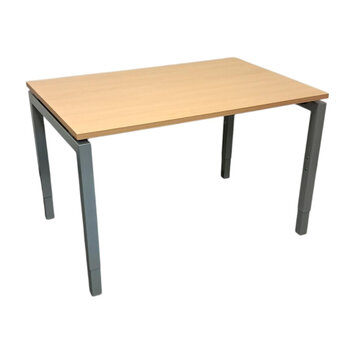 4-Poot  Inbus Bureau Zilvergrijs Beuken B120 x D80