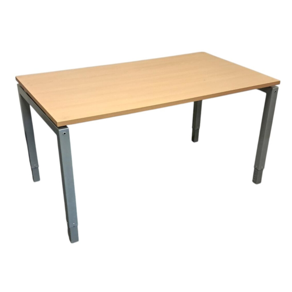 4-Poot Slingerbureau Zilvergrijs Beuken B-Keus B140 x D80