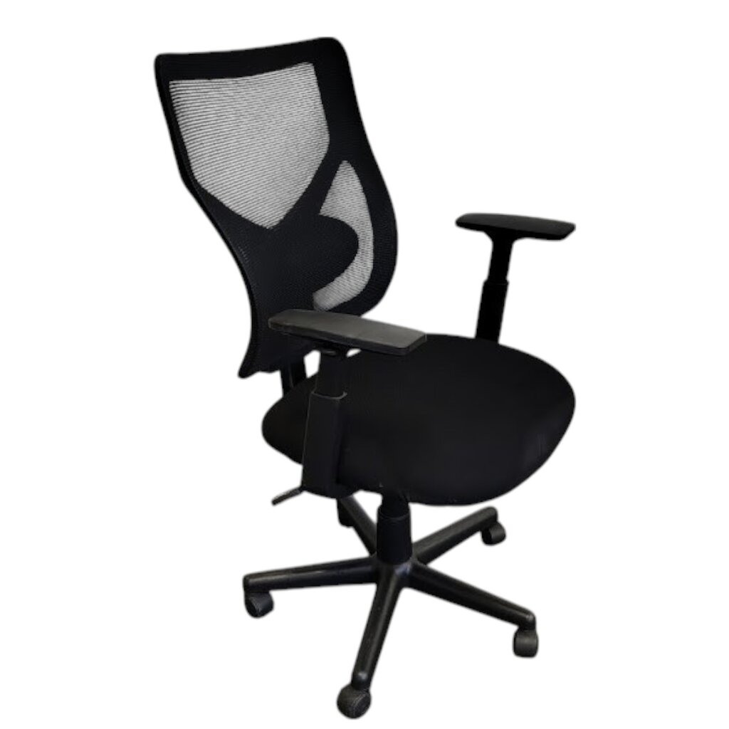 Basic Bureaustoel Zwart Netweave