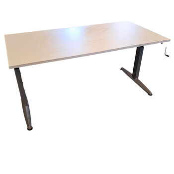 zettoe Slingerbureau Wit Zilvergrijs 160 x 80