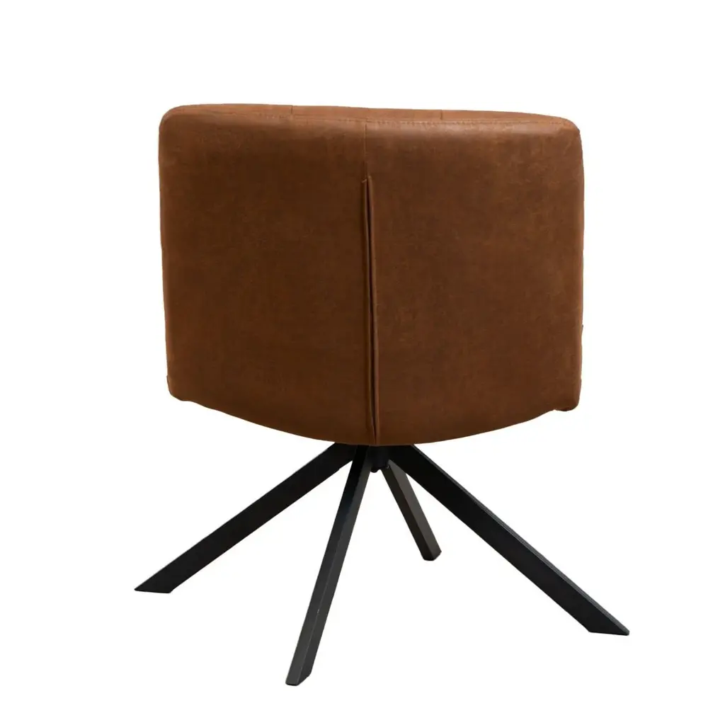 MN Block Draaibare Vierpoot Fauteuil Eco-leer