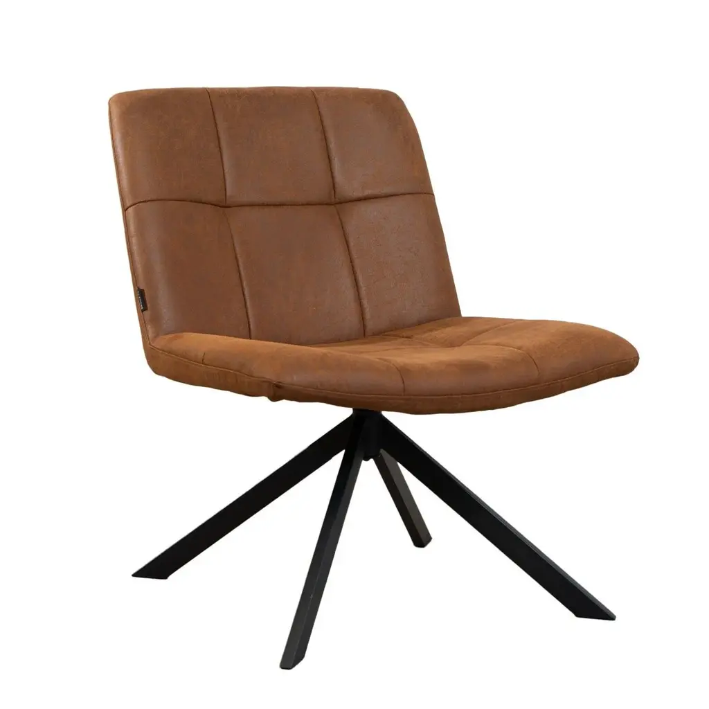 MN Block Draaibare Vierpoot Fauteuil Eco-leer
