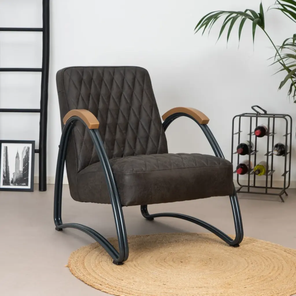 MN Deluxe Slede Fauteuil Eco-leer