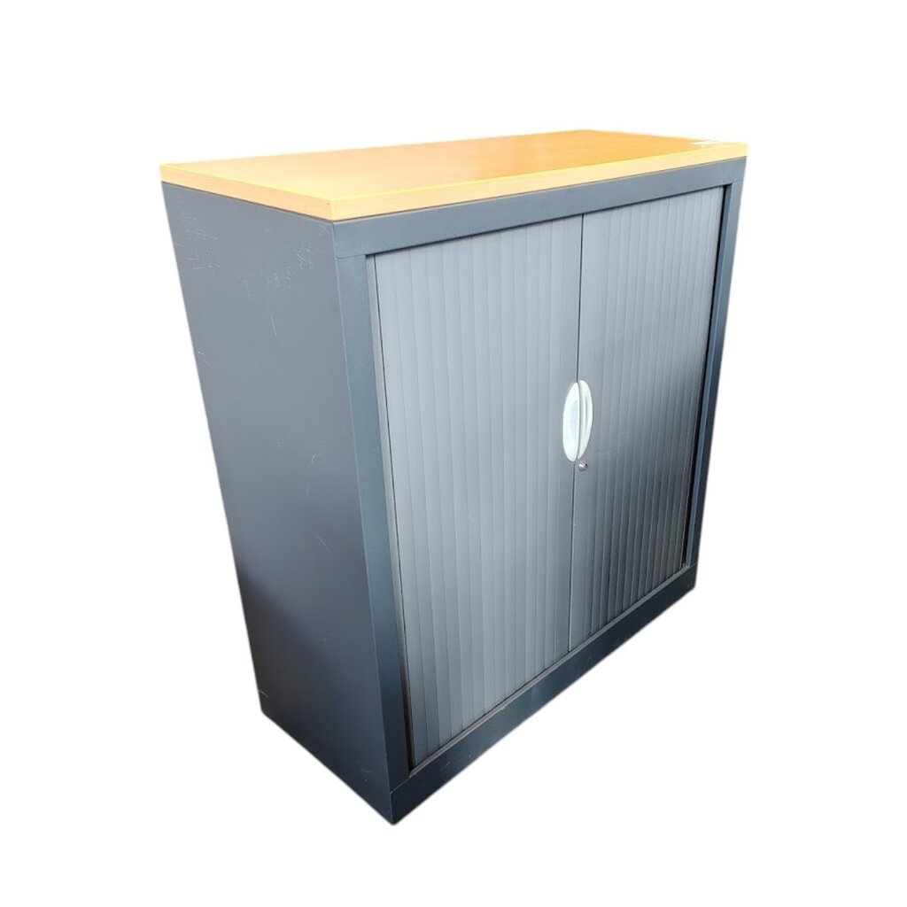 Roldeurkast Antraciet Beuken H107xB100xD43