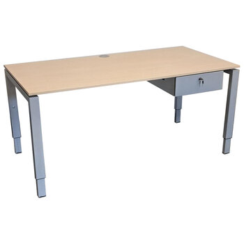 Vierpoot Bureau Zilvergrijs Onderstel Nieuw Blad