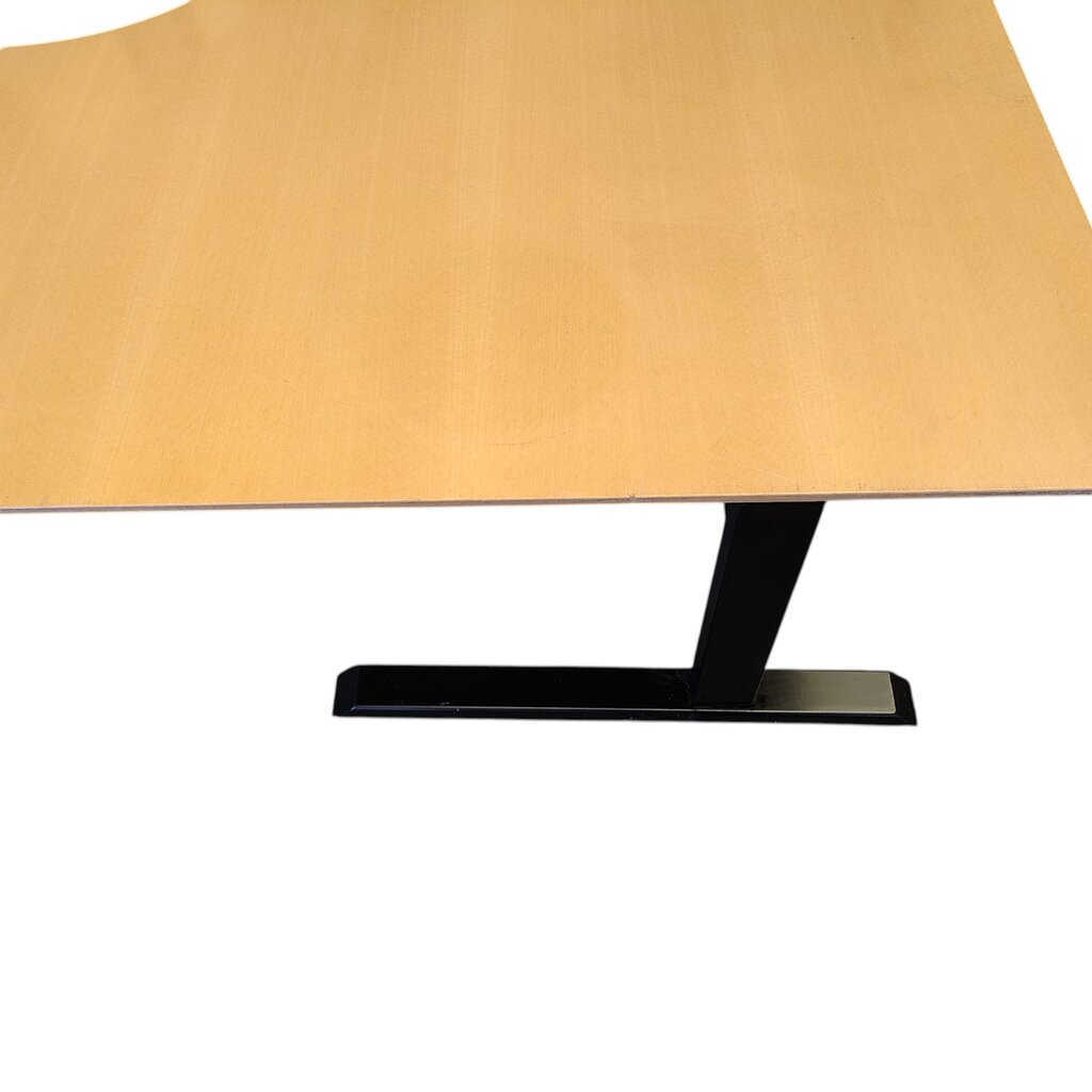 Elektrisch Zit Sta Hoekbureau Zwart Beuken 160 x 110/80  Rechts