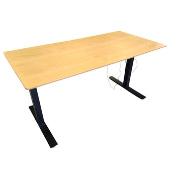 Elektrisch Zit Sta Bureau Zwart Beuken 160 x 80