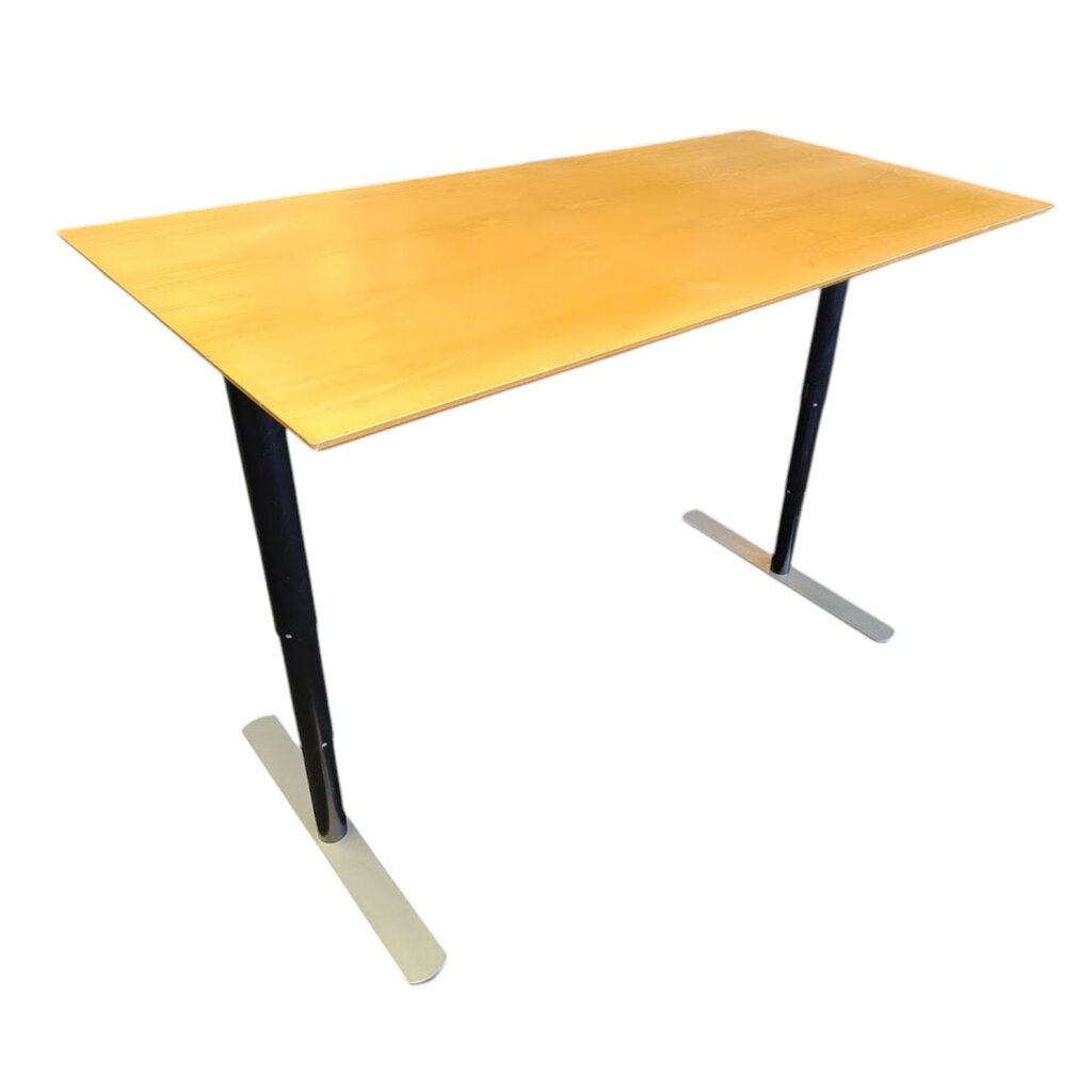 Elektrisch Zit Sta Bureau Zwart Grijs Beuken 160 x 80