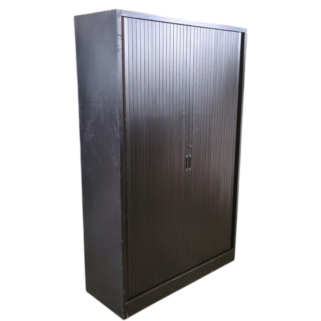Roldeurkast Zwart 195 x 120 x 47 Stalen Deuren