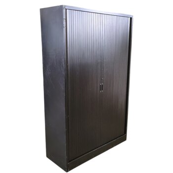 Roldeurkast Zwart 195 x 120 x 47 Stalen Deuren