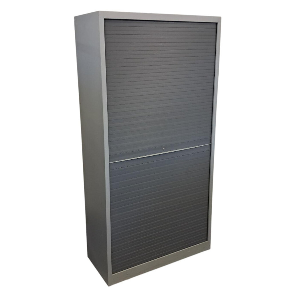 Kinnarps Rolluik Kast Zilvergrijs Donkergrijs H197xB100xD45