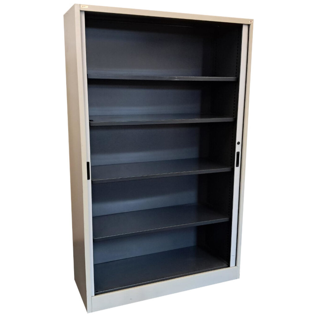 Amerland Roldeurkast Zilvergrijs 195 x 120 x 47 Slot Defect