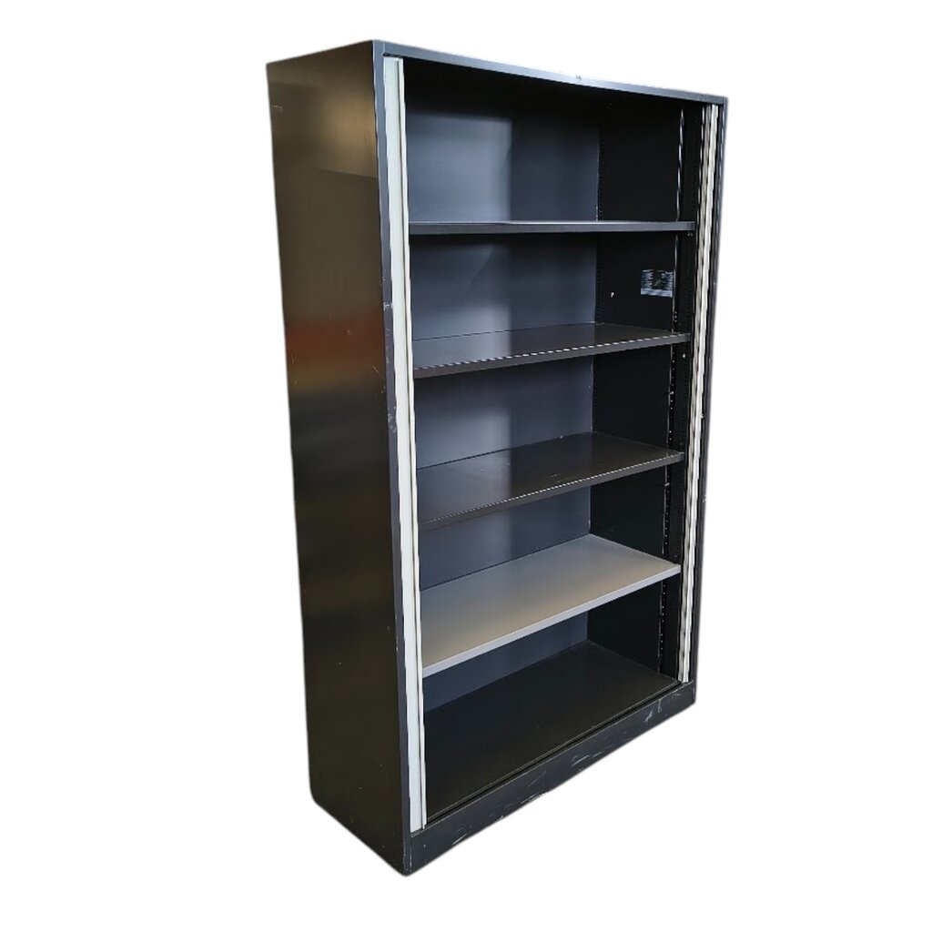 Ahrend Roldeurkast Zwart Lichtgrijs H195xB120xD45
