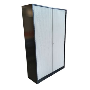 Ahrend Roldeurkast Zwart Lichtgrijs H195xB120xD45