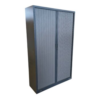 Roldeurkast Antraciet  H195xB120xD45  B-keus Slot Mist