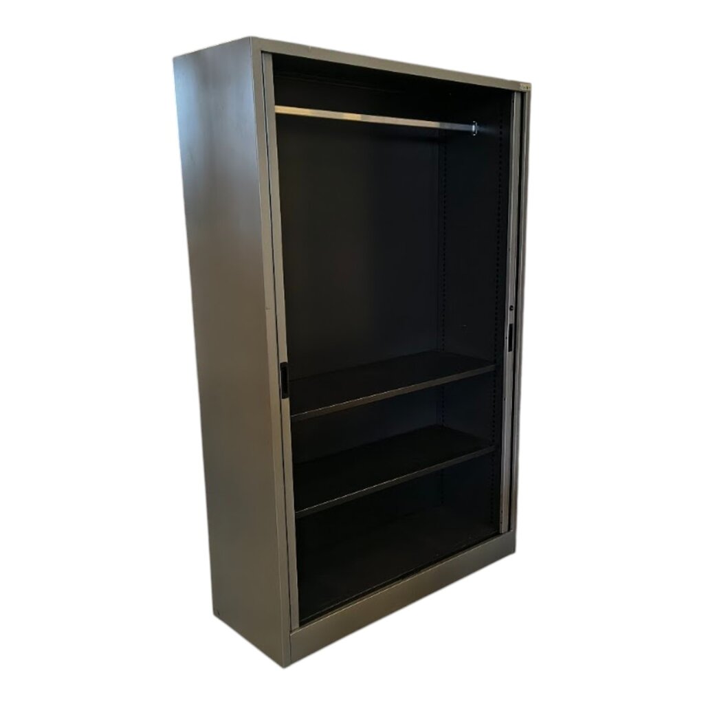 Amerland Roldeurkast Zilvergrijs 195 x 120 x 47  Kledingroede