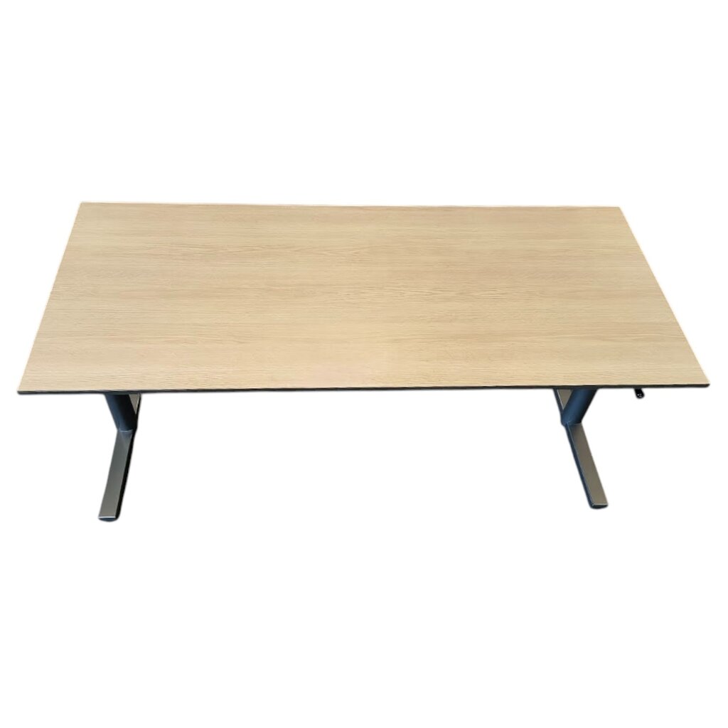 Gispen Slingerbureau Antraciet Licht Eiken B180xD80