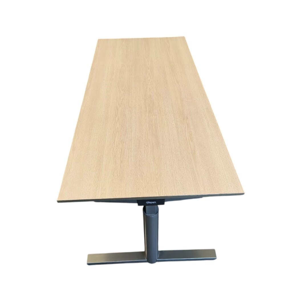Gispen Slingerbureau Antraciet Licht Eiken B180xD80