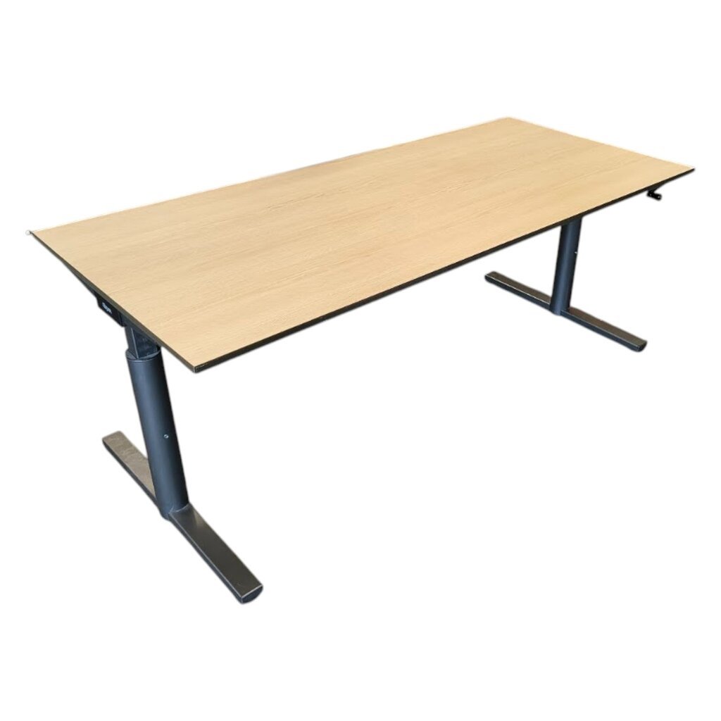 Gispen Slingerbureau Antraciet Licht Eiken B180xD80