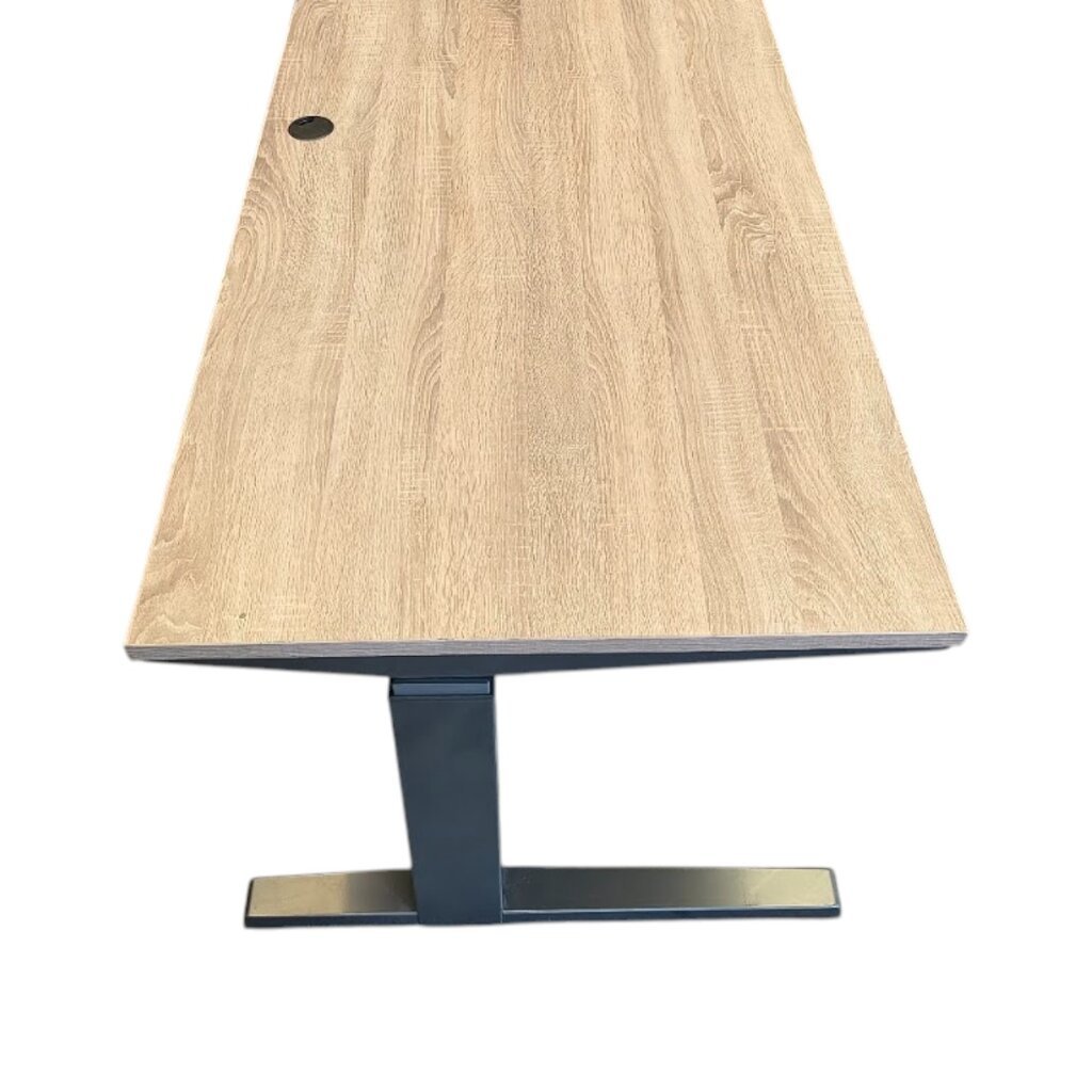 Steelcase Elektrisch Zit Sta Bureau Antraciet Midden Eiken B180xD80