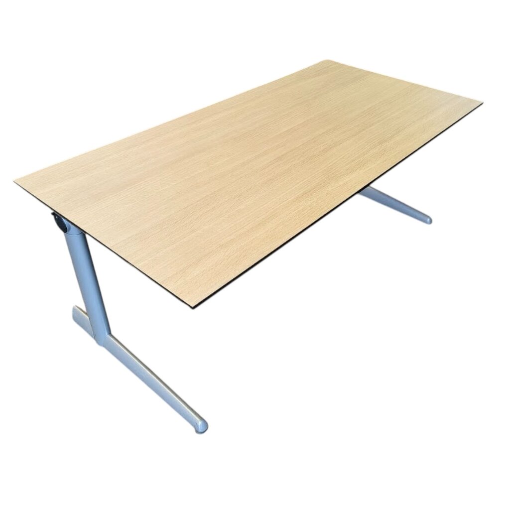 Ahrend 500 Bureau Zilvergrijs Licht Eiken B160xD80