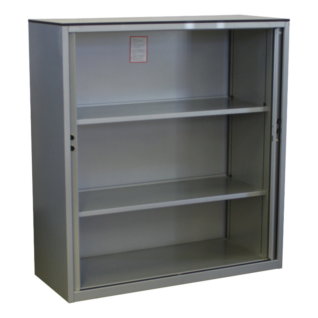 Gispen Meta Roldeurkast Zilvergrijs Zilvergrijs Lichtgrijs 132 x 120 x 47 B-keus