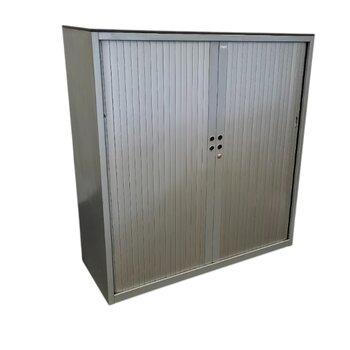 Gispen Meta Roldeurkast Zilvergrijs Zilvergrijs Lichtgrijs 132 x 120 x 47 B-keus