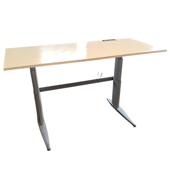 Elektrisch Zit Sta Bureau Zilvergrijs Wit 180 x 80