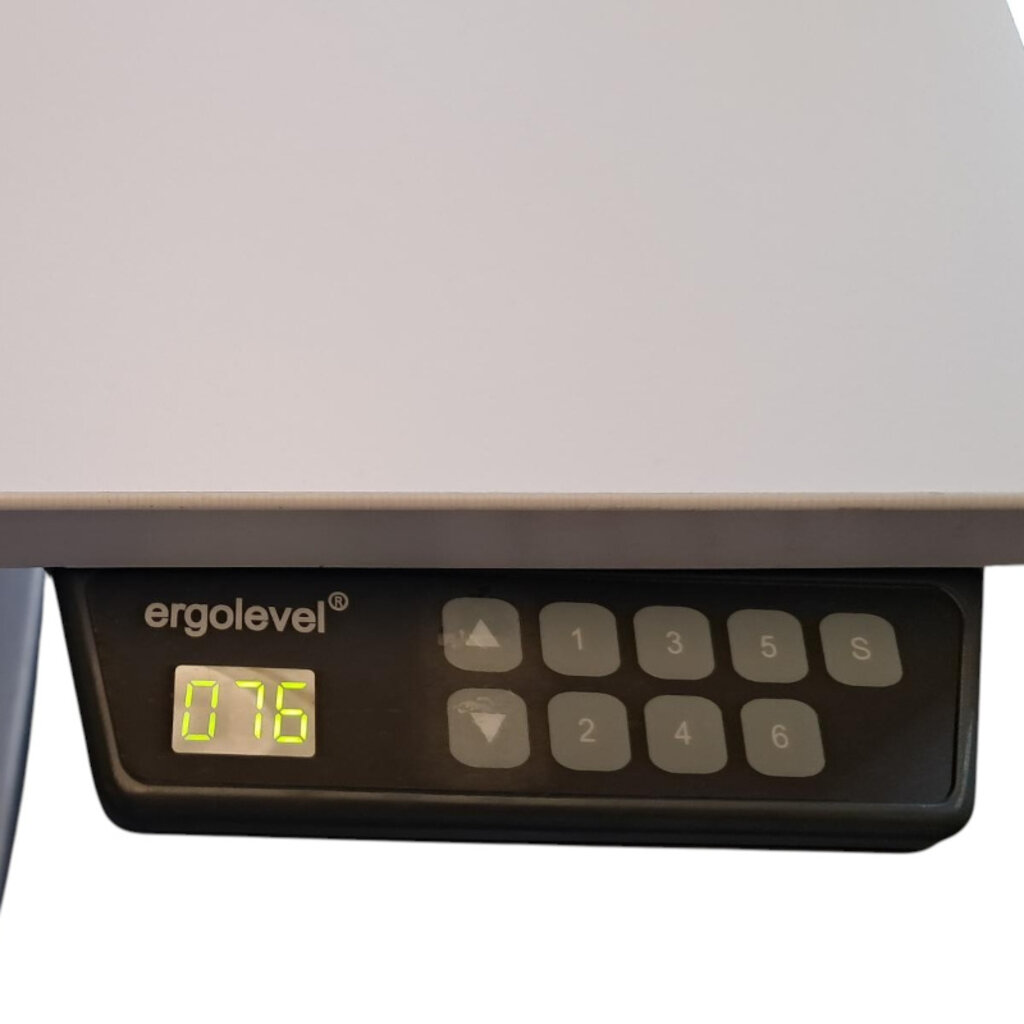 Elektrisch Zit Sta Bureau Zilvergrijs Wit 180 x 80