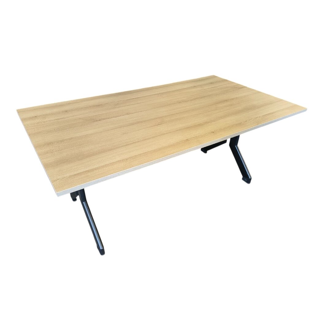 Kembo Vergadertafel Eiken Zwart B180xD100