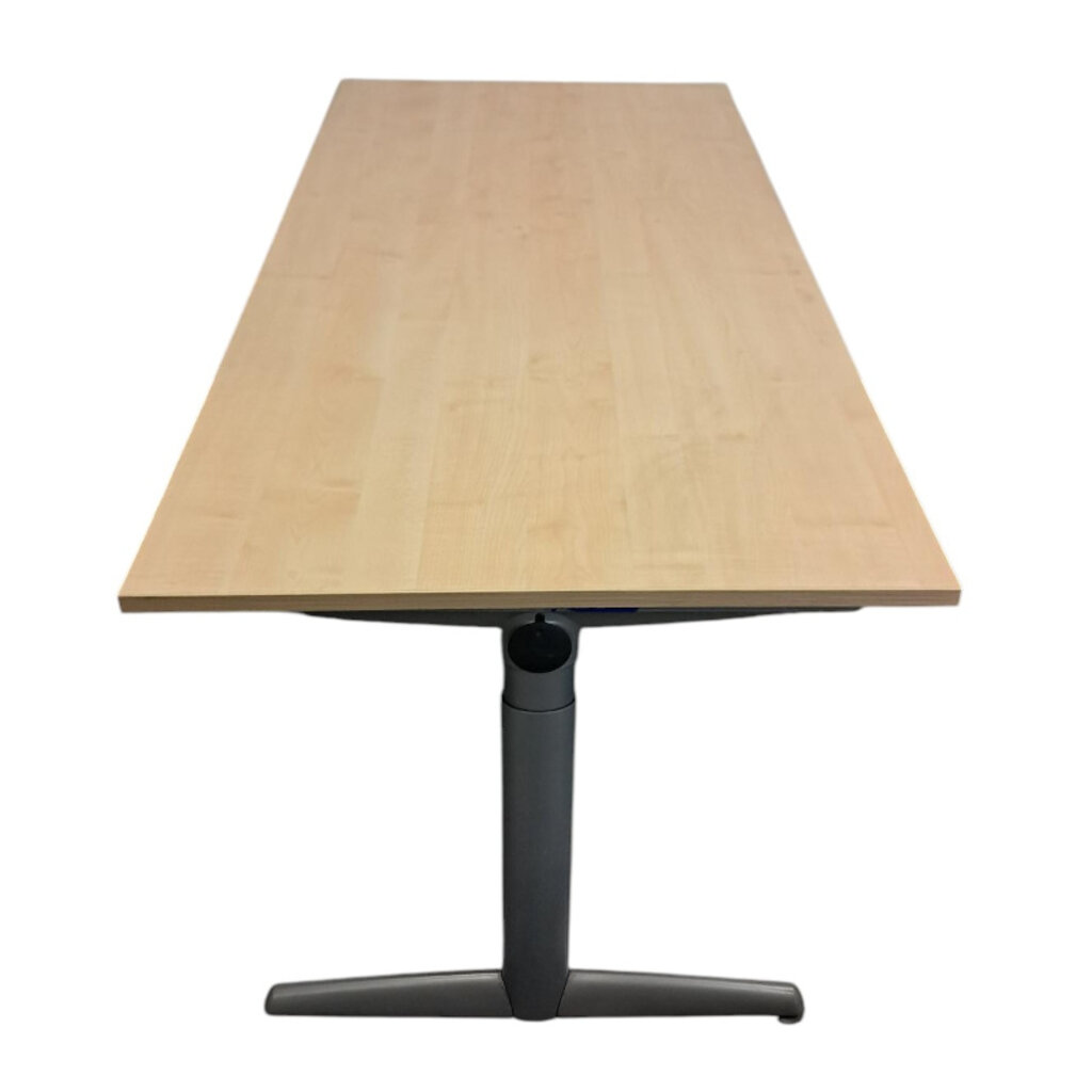 Ahrend 500 Slingerbureau  Zilvergrijs Ahorn B180 x D80