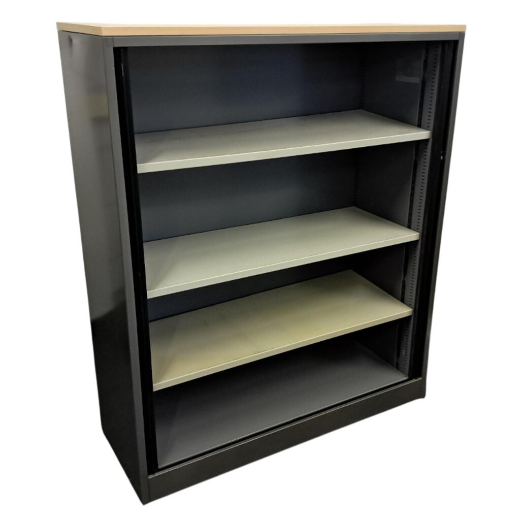 Ahrend Roldeurkast Antraciet Zwart Ahorn B-Keus 145 x 120 x 45